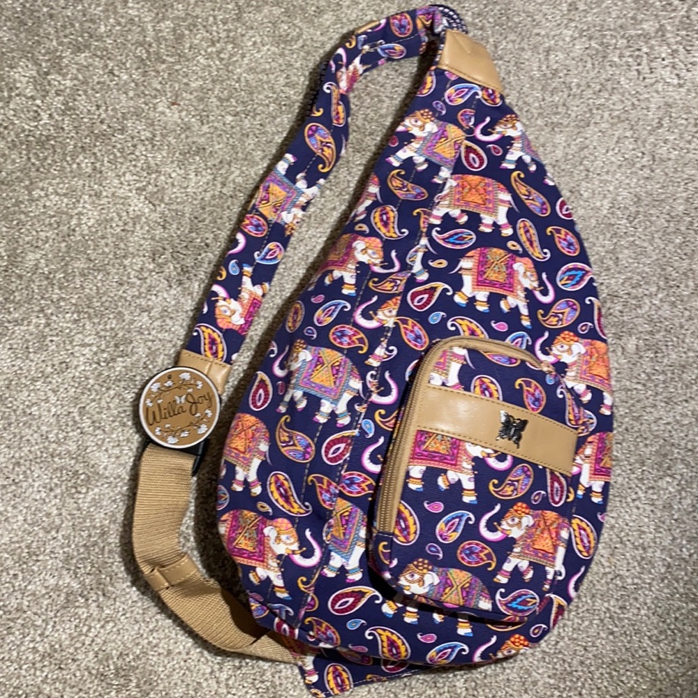 One shoulder Backpack carryall elephant print